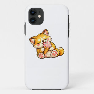 Capa Para iPhone 11 Sorvete de Gatinho Fofo