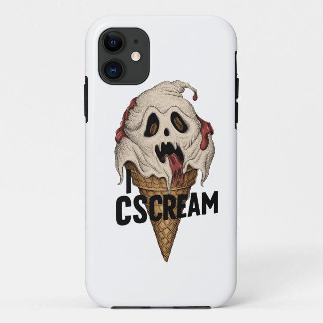Capa Para iPhone 11 Sorvete fantasma fantasma "I CSCREAM" (Verso)