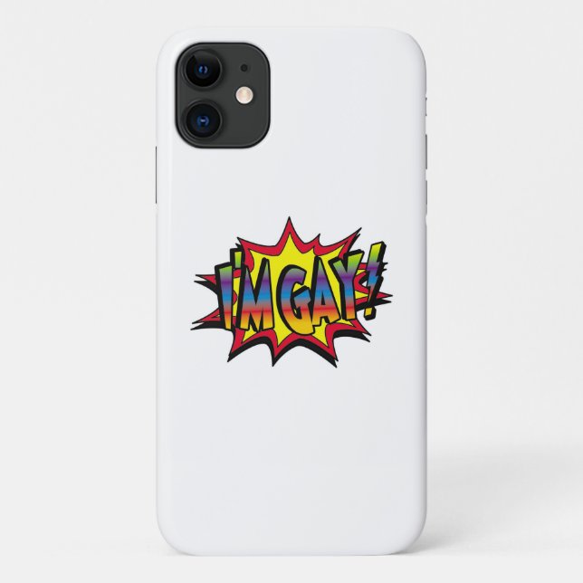 Capa Para iPhone 11 Sou Gay Burst (Verso)
