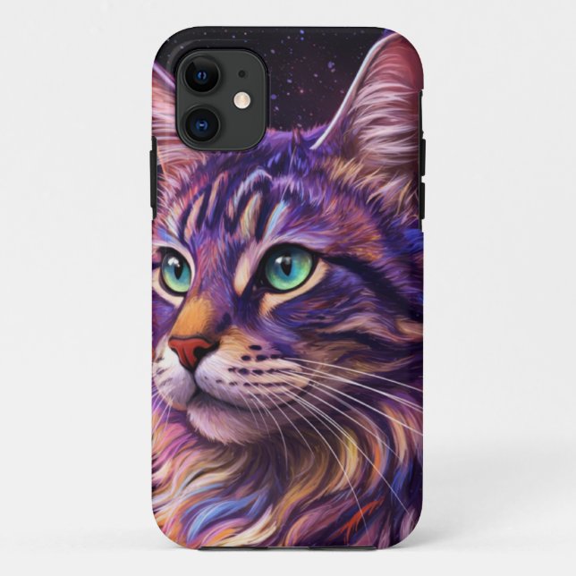 Capa Para iPhone 11 space cat (Verso)
