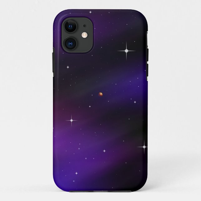Capa Para iPhone 11 Spacescape com planetas e estrelas (Verso)