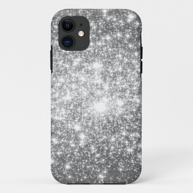 Capa Para iPhone 11 Sparkle de Cinza prateada (Verso)