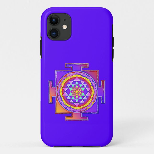 Capa Para iPhone 11 Sri Yantra - Símbolo hinduísmo Design 1 (Verso)