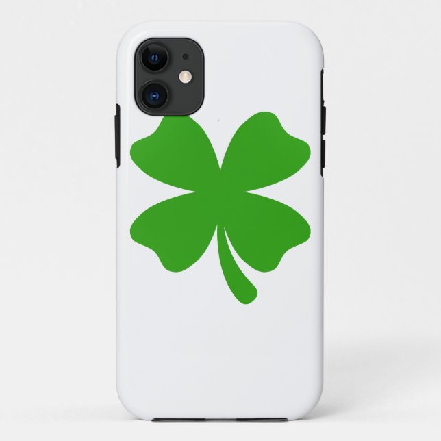 Capa Para iPhone 11 st patricks clover emoji (Verso)