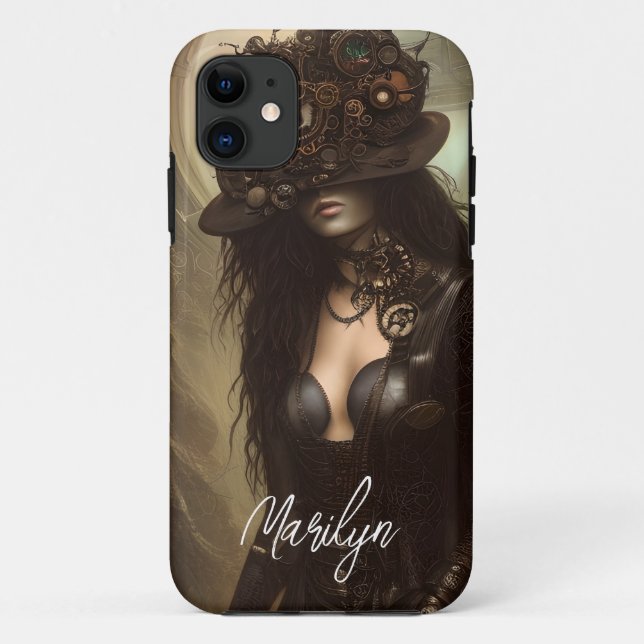 Capa Para iPhone 11 Steampunk Oculta Seus Olhos (Verso)