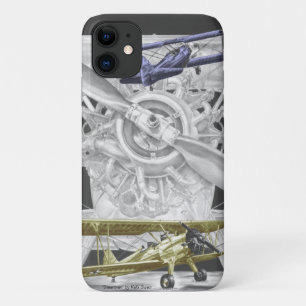 Capa Para iPhone 11 Stearman Biplane