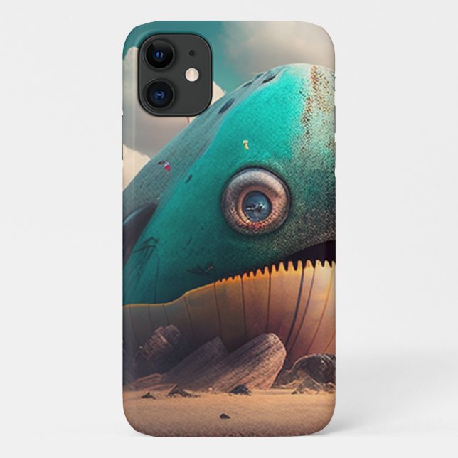 Capa Para iPhone 11 Strange Whale (Verso)