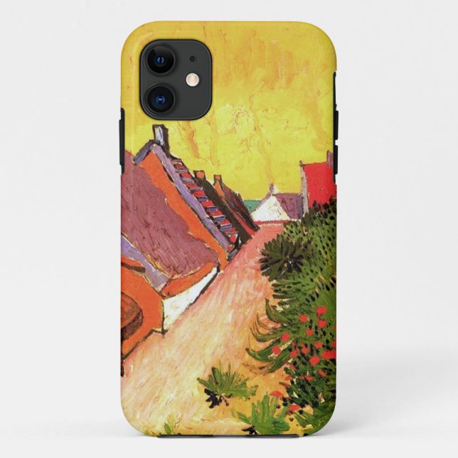 Capa Para iPhone 11 Street in Saintes-Maries por Vincent van Gogh (Verso)