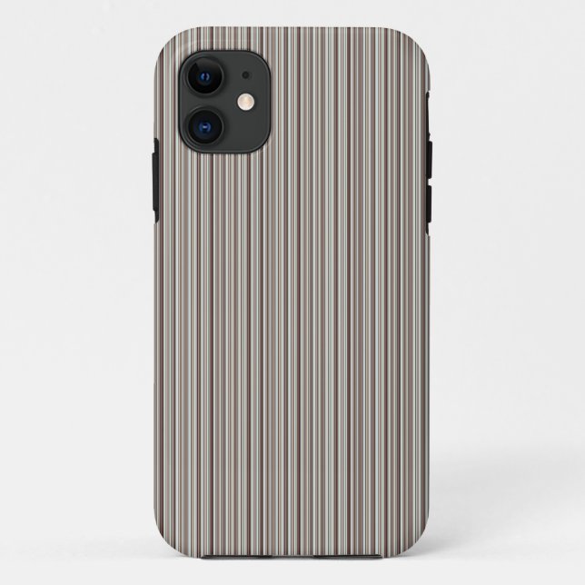 Capa Para iPhone 11 Stripes castanhas (Verso)