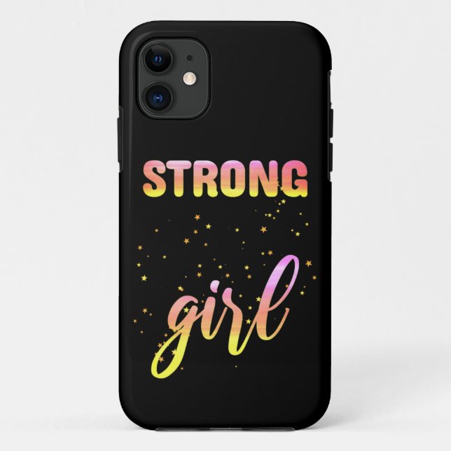 Capa Para iPhone 11 Strong Girl Pastel Star (Verso)