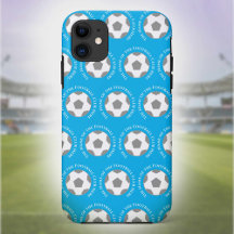 Sua Equipe de futebol no céu azul
