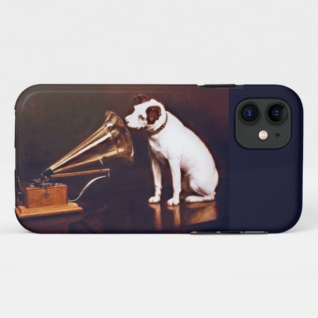 Capa Para iPhone 11 Sua Voz Mestre, Francis Barraud (Verso (horizontal))
