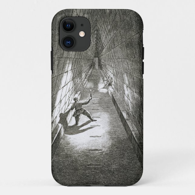Capa Para iPhone 11 Subida interior de uma pirâmide, c.1780 (gravura) (Verso)
