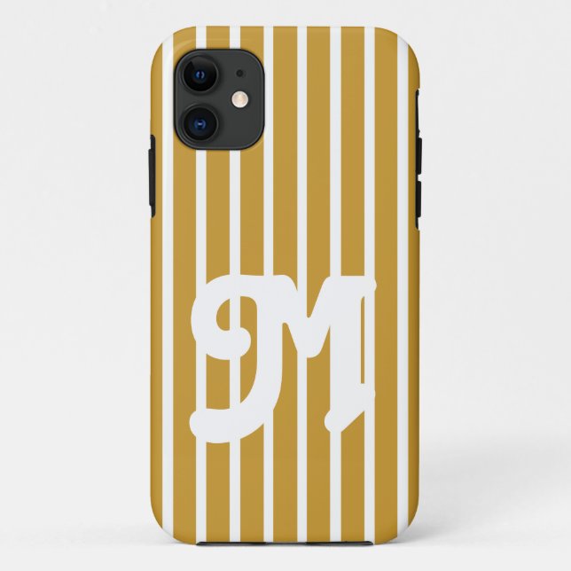 Capa Para iPhone 11 Sudan Brown Safari Stripe (Verso)