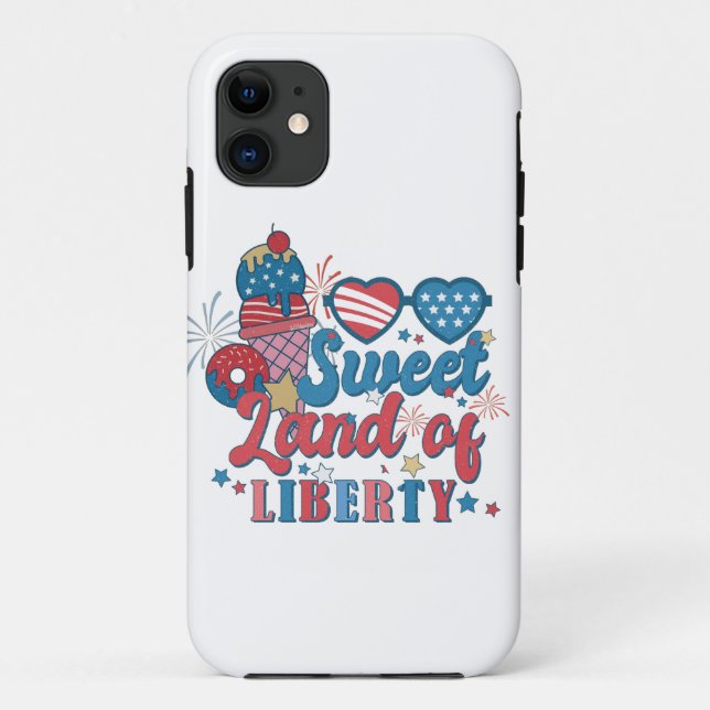 Capa Para iPhone 11 SUÍÇA TERRA DA LIBERDADE patriótica (Verso)