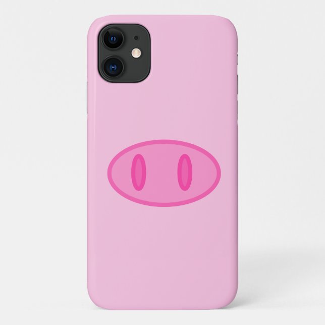 Capa Para iPhone 11 Suíno Rosa (Verso)