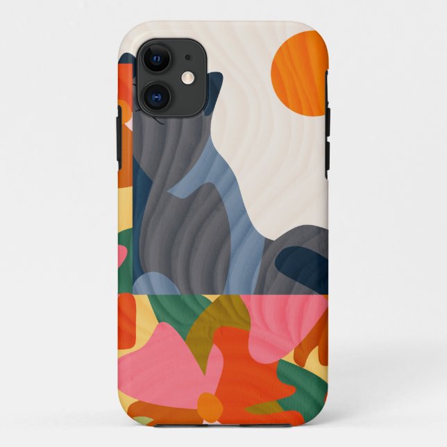 Capa Para iPhone 11 Sunny Garden Cat (Verso)