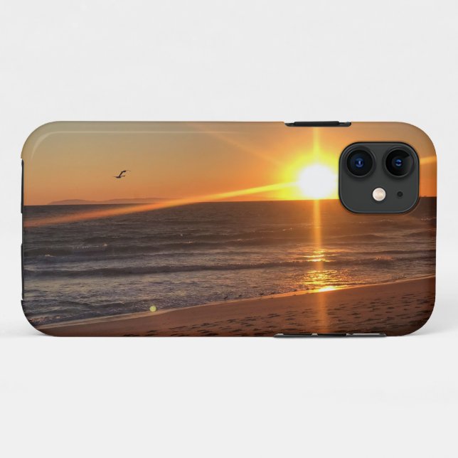 Capa Para iPhone 11 Sunset em Newport Beach, Califórnia (Verso (horizontal))