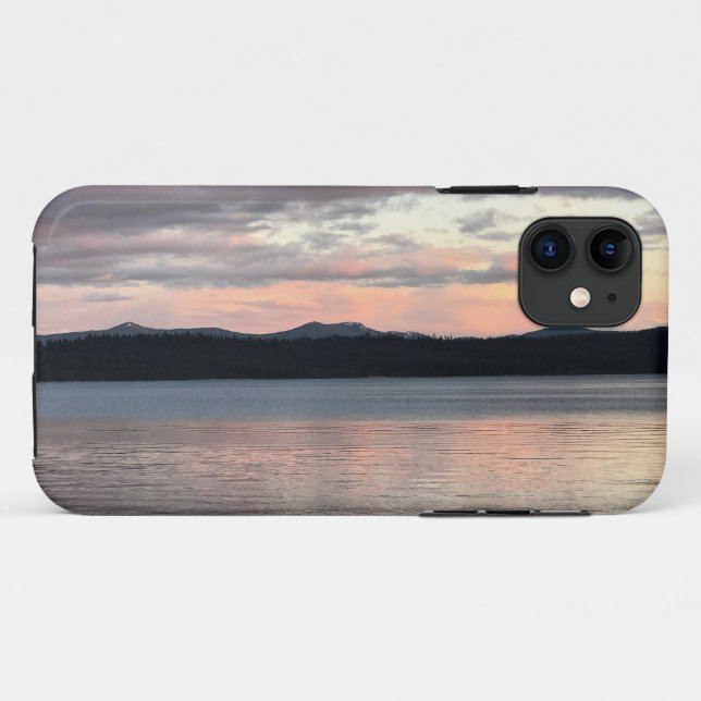 Capa Para iPhone 11 Sunset no lago Crescent, OR (Verso (horizontal))