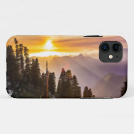 Capa Para iPhone 11 Sunset sobre floresta