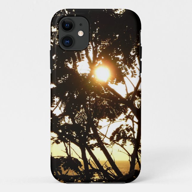 Capa Para iPhone 11 Sunset Through Tres I Fotografia Tropical (Verso)