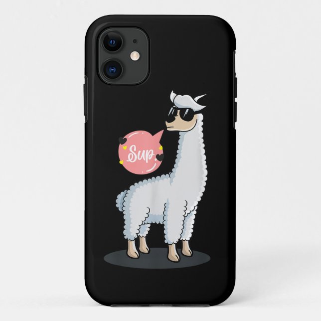 Capa Para iPhone 11 Sup No Drama Llama Amante de os animais Incrivelme (Verso)