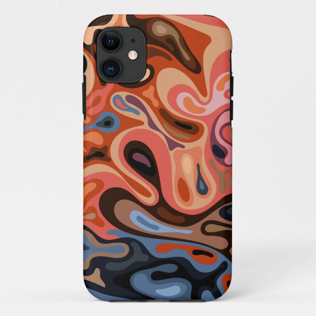 Capa Para iPhone 11 Superfície líquida 4 (Verso)