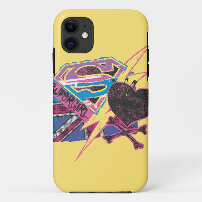 Capa Para iPhone 11 Supergirl Flag and Crossbones (Verso)