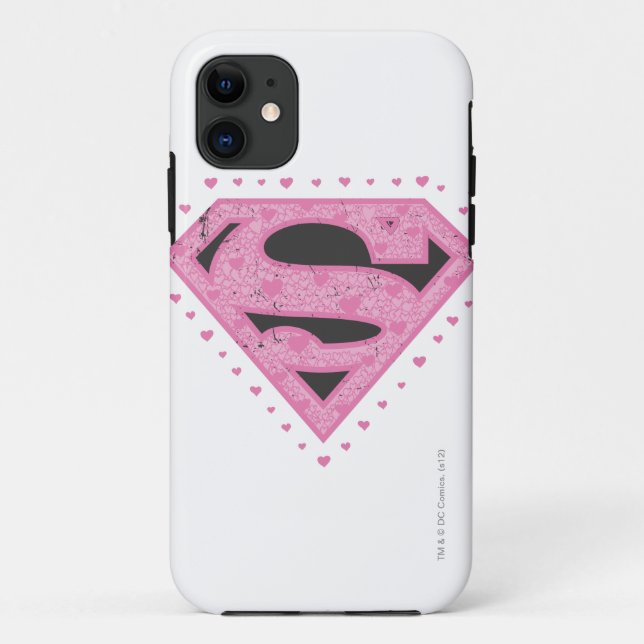 Capa Para iPhone 11 Supergirl Hearts (Verso)