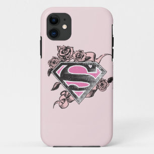 Capa Para iPhone 11 Supergirl Logo with Roses