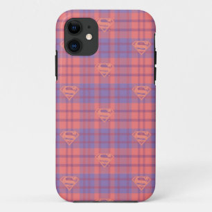 Capa Para iPhone 11 Supergirl Pink and Purple Pattern