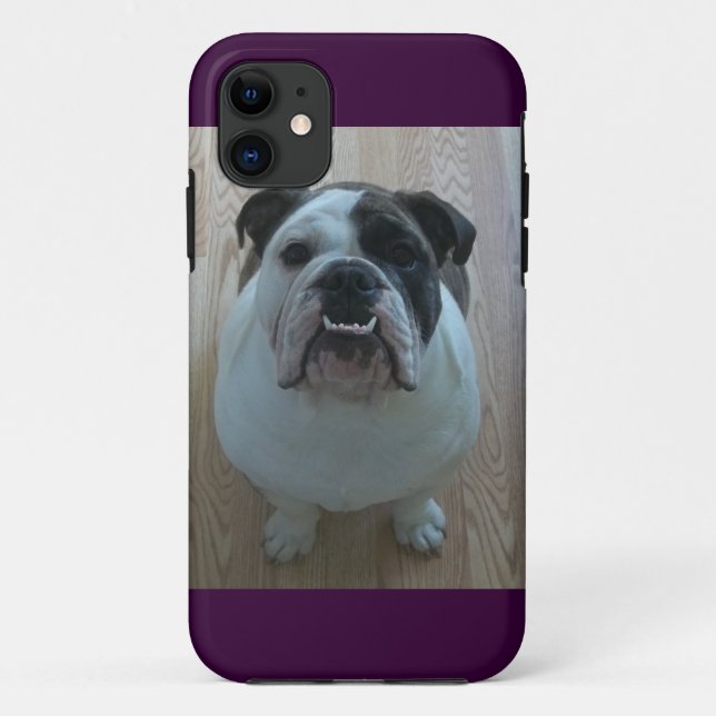 Capa Para iPhone 11 Suporte inglês do caso do iPhone 5 do buldogue (Verso)
