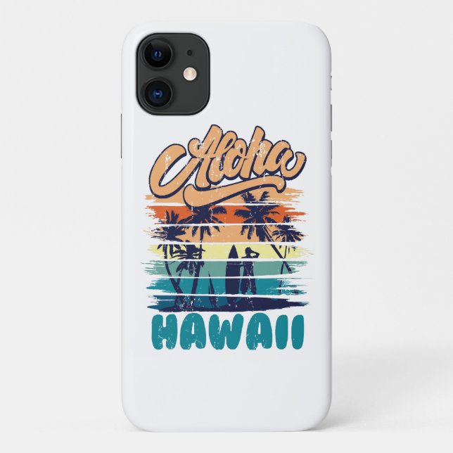 Capa Para iPhone 11 Surf - Aloha Hawaii (Verso)