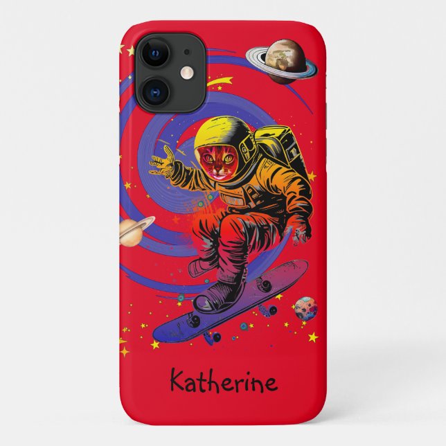 Capa Para iPhone 11 Surfar no vórtice personalizado (Verso)