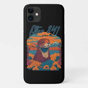 Capa Para iPhone 11 Surfing Otter 841 Otter My Way California Sea Otte