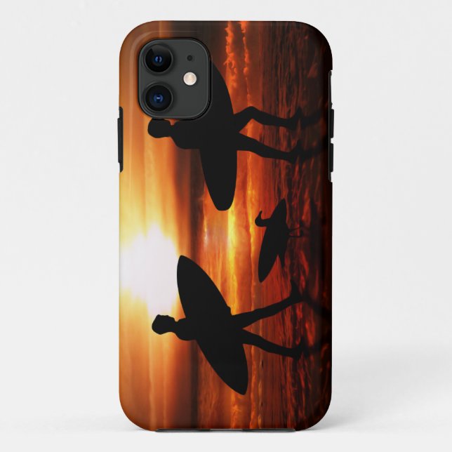 Capa Para iPhone 11 Surfistas Sunset (Verso)