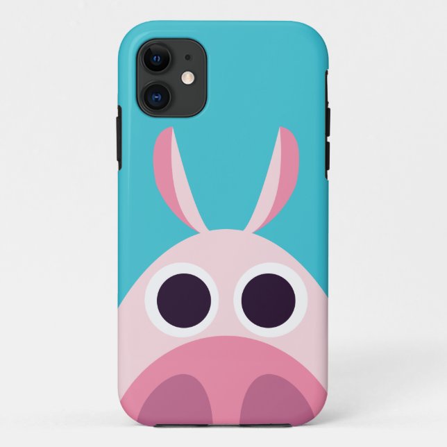 Capa Para iPhone 11 Suspeitoso o porco (Verso)