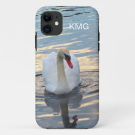 Capa Para iPhone 11 Swan com Reflexão