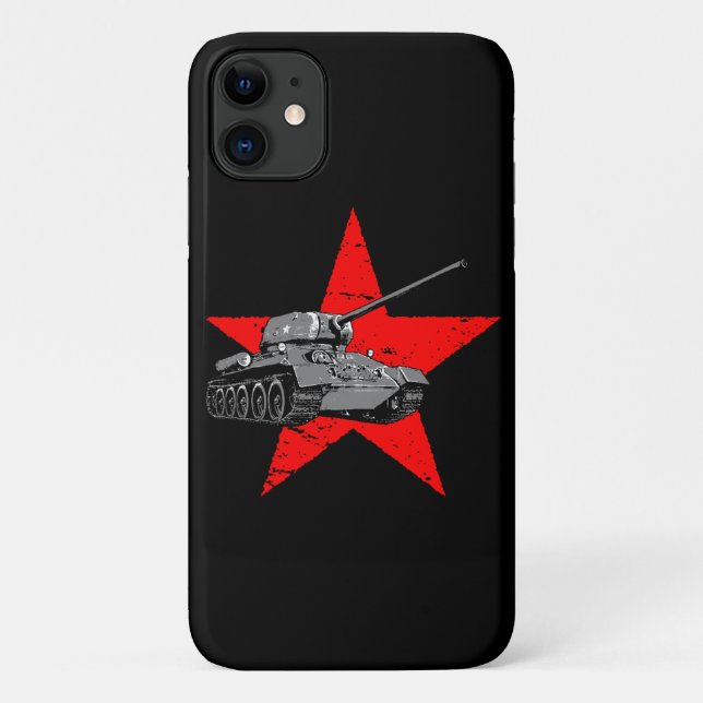 Capa Para iPhone 11 T-34-85 Tanque médio soviético (Verso)