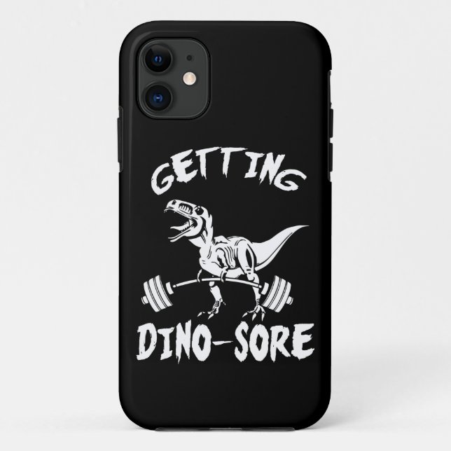 Capa Para iPhone 11 T-Rex, Obtendo Dino Sore, Engraçado, Cartoon, Work (Verso)
