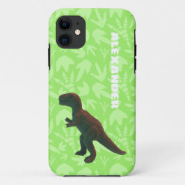 Capa Para iPhone 11 T-Rex Tyranosaurus Rex Toy Dinossaur Verde Brilhan