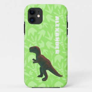 Capa Para iPhone 11 T-Rex Tyranosaurus Rex Toy Dinossaur Verde Brilhan