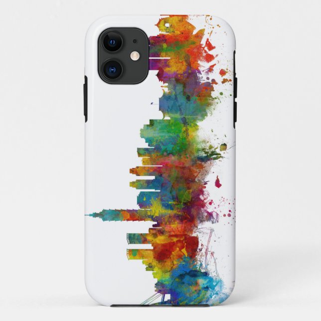 Capa Para iPhone 11 Taipei Taiwan Skyline (Verso)