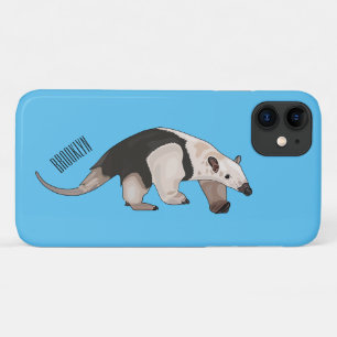 Capa Para iPhone 11 Tamandua ilustração de desenho animado