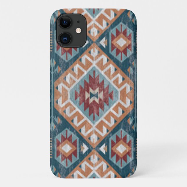 Capa Para iPhone 11 Tapete turco antigo Kilim Kabristan (Verso)