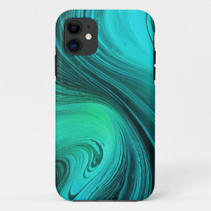 Capa Para iPhone 11 "Tarifa" Blue Swirls Ondas