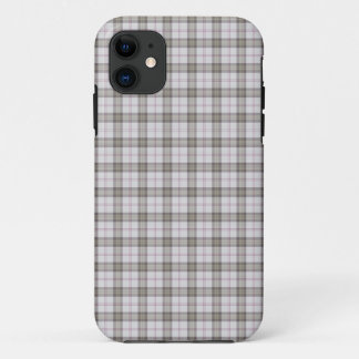 Capa Para iPhone 11 Tartan cinza de moda