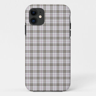 Capa Para iPhone 11 Tartan de moda cinza