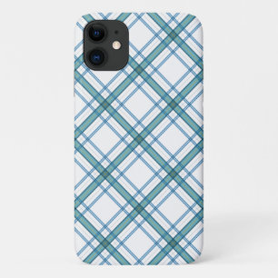 Capa Para iPhone 11 Tartan em turquesa...