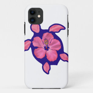 Capa Para iPhone 11 Tartaruga e hibiscus havaianos de Honu